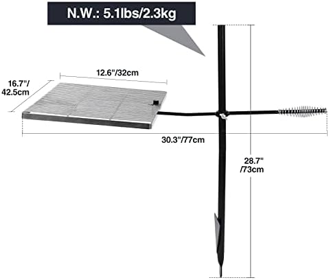 REDCAMP Swivel Campfire Grill Heavy Duty Stainless Steel Grate, Over Fire Camp - Image 2