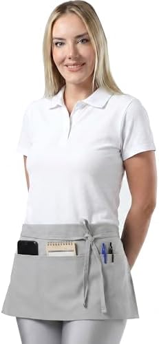 TOSHE Waist Apron 3 Pockets Waterdrop Resistant Cotton Server by TOSHE