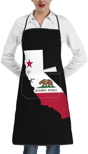 State Flag Apron with Bib Adjustable Kitchen Cooking Aprons Waitress Barbecue - Image 5