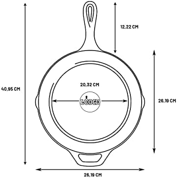 Lodge Pre-Seasoned Cast Iron Skillet, 10.25 Inches - Image 3