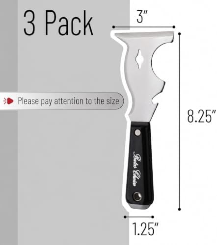 Bates- Paint Scraper, 10-in-1 Painter’s Tool, 3 Pack, Sharp Beveled Blade & - Image 2