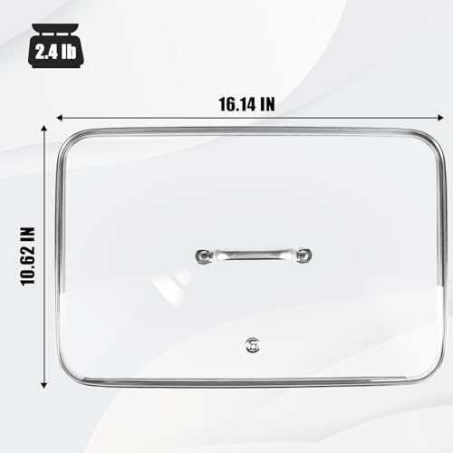 Griddle Glass Lid for Vayepro 17-inch flat griddle, Glass Basting, Keep Warm - Image 2