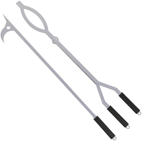 40in Fire Tongs and Fire Poker Set Stainless Steel by CKLT