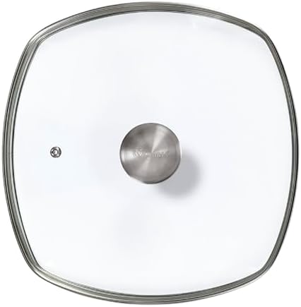 9.7-Inch Glass Lid for Victoria Square 10-Inch Square Skillet or Pan, Custom by VictoriaCastIron