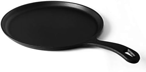 Commercial CHEF 10.5-Inch Cast Iron Round Griddle, Pre-Seasoned by CommercialChef
