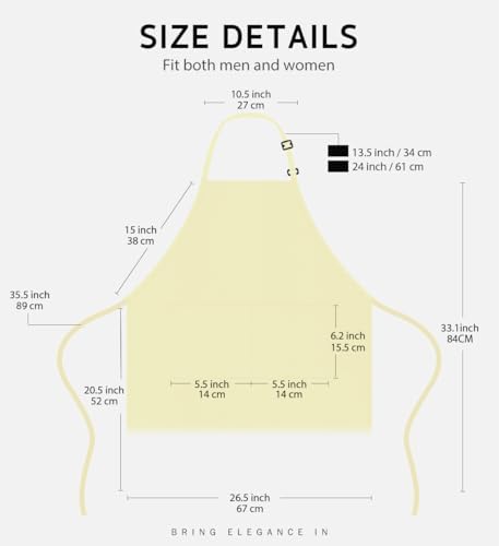 Syntus Apron for Men Women, Adjustable Cooking Kitchen Apron - Image 2
