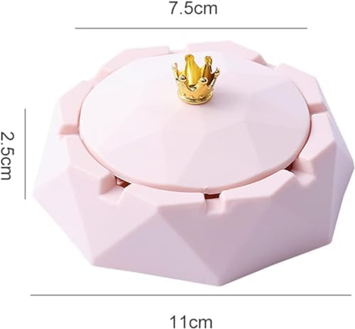 Pink Crown Stainless Steel Ashtray - Image 2