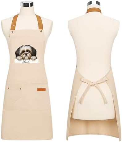DIY Custom Pet Name Art Dog Kitchen Apron - Image 3