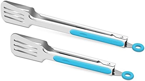 Kitchen & Grill Tongs Set of 2, 304 Stainless Steel, 9 & 12 Inch by ALLWIN-HOUSEWARE