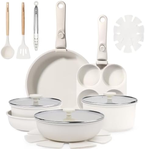 GIPP 18PCS Pots and Pans Set Non Stick Cookware Set by GiPP