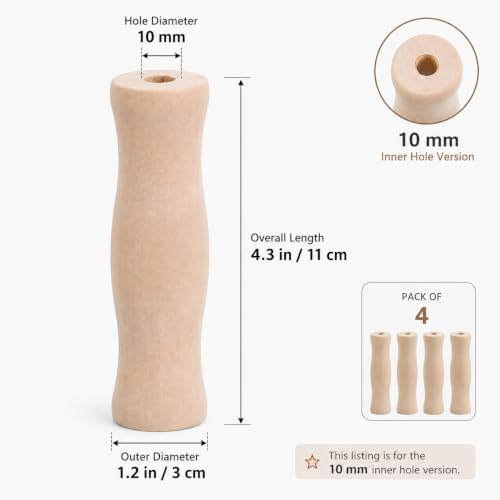 Cabilock 4pcs Wooden Replacement Handles - Image 2
