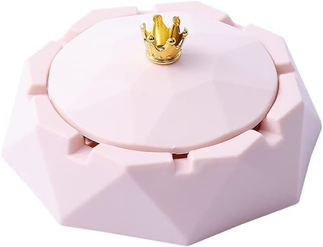 Pink Crown Stainless Steel Ashtray by Calsgkspray