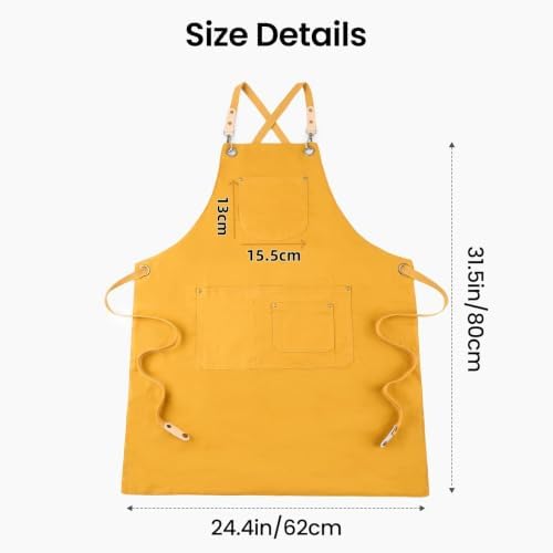 Double Sided Cross Back Chef Apron - Image 3