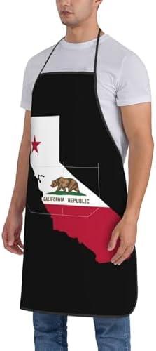 State Flag Apron with Bib Adjustable Kitchen Cooking Aprons Waitress Barbecue - Image 7