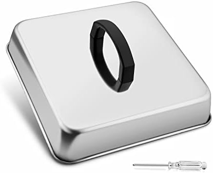 Leonyo 8.2 Inch Square Cheese Melting Dome, Heavy Duty Square Steaming Basting by Leonyo