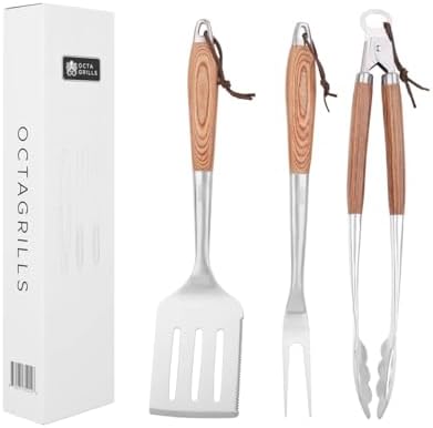 3-Piece BBQ Utensil Set – Premium Stainless Steel Grill Tools by Unknown