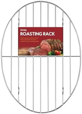 HIC Kitchen Roasting Oval Baking Rack, Chrome-Plated Steel Wire, by HIC