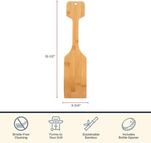 Totally Bamboo Bristle-Free Bamboo BBQ Grill Scraper - Image 6