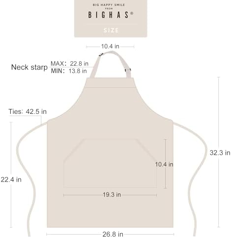 BIGHAS Adjustable Bib Apron - Image 5