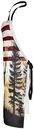 jejeloiu Western Aztec Apron for Women Men 26"x31" Southwestern Chef Cooking - Image 4