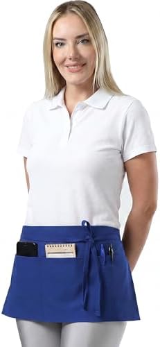 TOSHE Waist Apron 3 Pockets Waterdrop Resistant Cotton Server by TOSHE