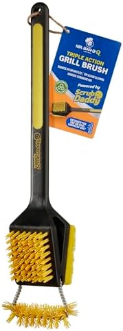 Mr. Bar-B-Q Triple Action Grill Brush Powered by Scrub Daddy by MrBar-B-Q