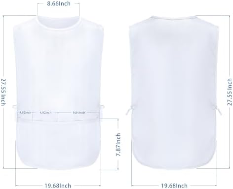 BOHARERS Smock Cobbler Apron for Women men-with Side Ties and 3 Pockets for - Image 6