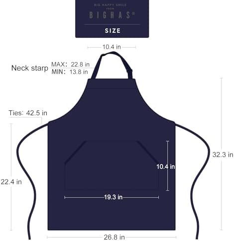 BIGHAS Adjustable Bib Apron - Image 5