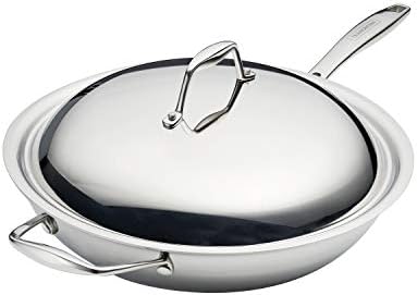 Tramontina Signature Tri-Ply Clad Stainless Steel 12.5-Inch Wok by Tramontina