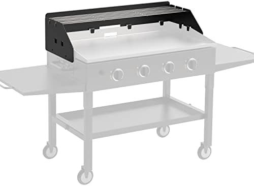 BBQ-PLUS Griddle Wind Guard/Wind Screen and Griddle Warming Rack by BBQ-PLUS