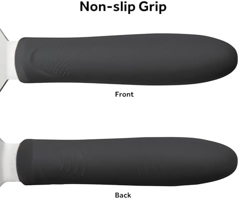 Winco 8" x 4" Black Griddle Spatula Turner - Image 2
