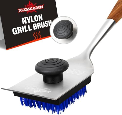 XUDAKAIXIN Grill Brush and Scraper, Dual Grip Design, Extra Strong BBQ Cleaner by XUDAKAIXIN