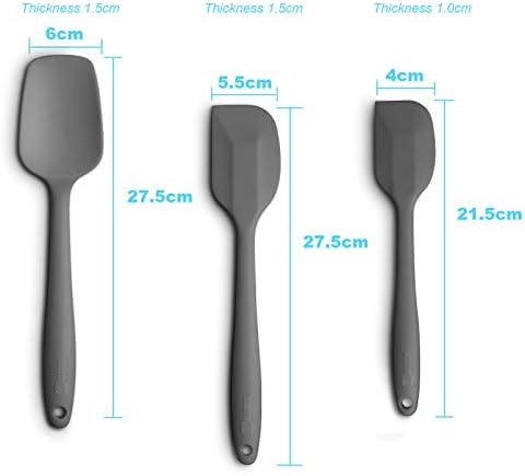 3-Piece Silicone Spatula Set, 600°F Heat Resistant - Image 2