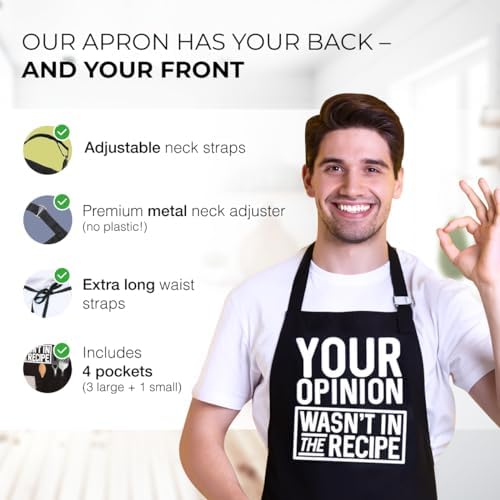 ApronMen - Funny Apron For Men - BBQ Gifts for Men & Unique Gifts for Fathers - - Image 3