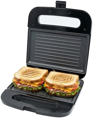 OVENTE Electric Sandwich Maker, 750W Non-Stick Plates by OVENTE