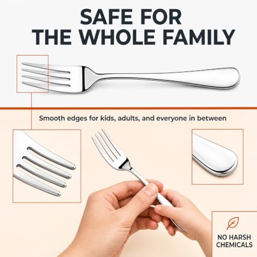 NICE KITCHEN 16 Pieces Dinner Forks Set, Stainless Steel Dinner Fork - Image 5