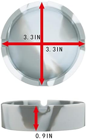 hitsuki Silicone Ash Tray Sets 3Pcs Cool Outdoor Ashtrays - Image 6