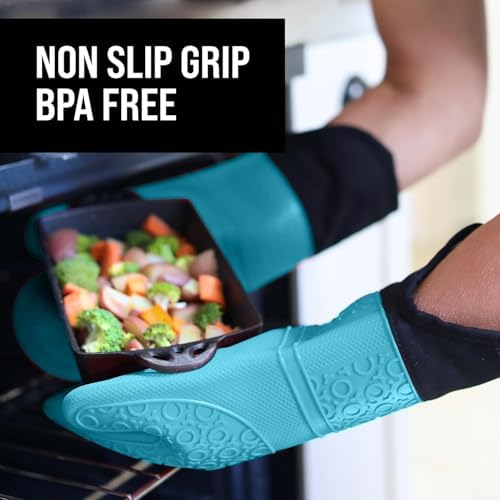 BPA-Free Soft Silicone Oven Mitts - Image 4