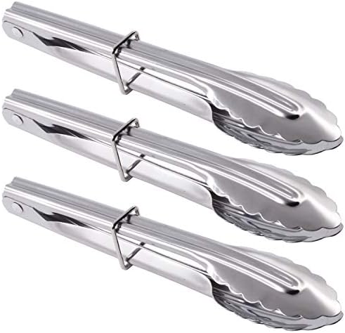 HINMAY Mini Stainless Steel Serving Tongs Small Tongs Set by HINMAY