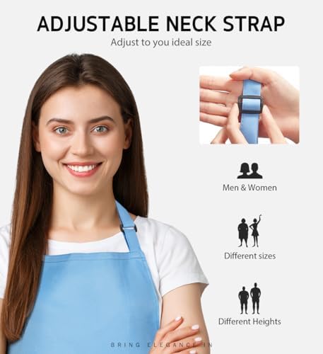Syntus Apron for Men Women, Adjustable Cooking Kitchen Apron - Image 3