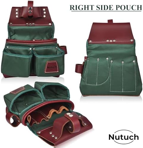 Nylon and Leather Tool Belt | Nylon Tool Pouch | Carpenter Tool Belt | - Image 4
