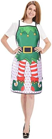 DearHouse 2 Pack Christmas Elf Apron, Cute Adjustable Kitchen Chef Bib BBQ - Image 6