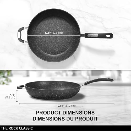 Starfrit The Rock Classic 12.5" Deep Fry Pan, Helper Handle - Image 6