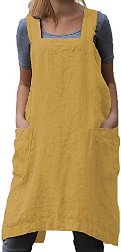 TBA Cotton Linen Apron Cross Back Apron by TBA