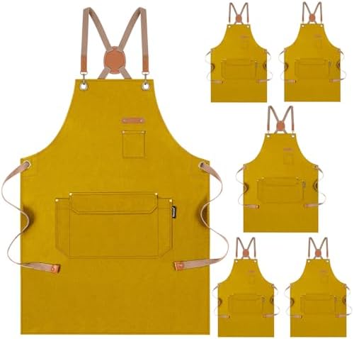 Genixart Chef Apron Men Women, Kitchen Aprons Cooking, BBQ by Genixart