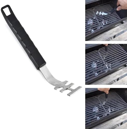 Grill Grate Lifter Tool Cast Iron Grid Lever Lock Lifting Gripper Handle Clip - Image 6