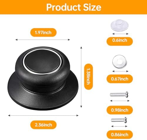 2Pcs Universal Heat Resistant Bakelite Pot Lid Knobs - Image 2