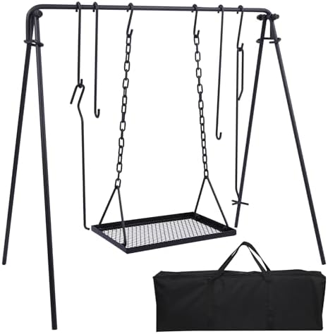 REDCAMP Swing Campfire Grill Stand by REDCAMP