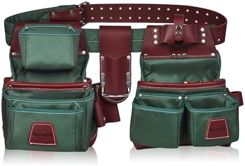 Nylon and Leather Tool Belt | Nylon Tool Pouch | Carpenter Tool Belt | by NUTUCH
