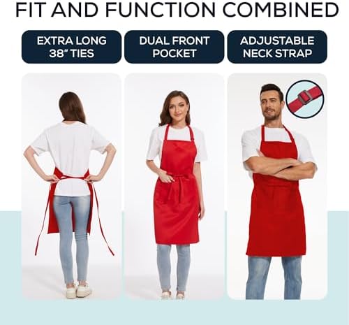 Will Well Kitchen 2 Pack Bib Apron - Image 6